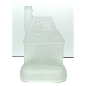 Beacon Hill Frosted Glass Christmas House Votive Candle Holder